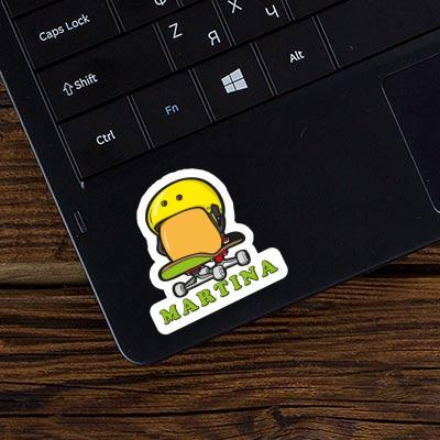 Sticker Martina Skateboard-Ei Laptop Image