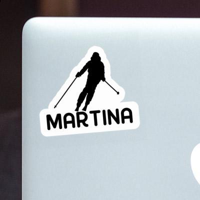 Skifahrerin Aufkleber Martina Laptop Image