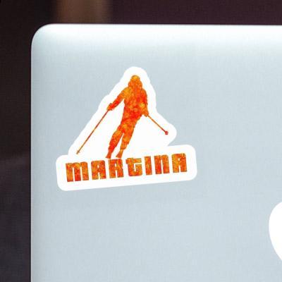 Martina Aufkleber Skifahrerin Laptop Image