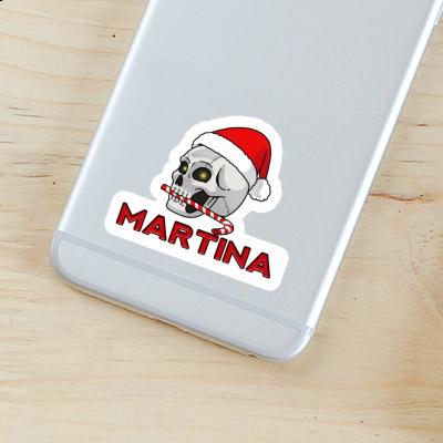 Martina Sticker Christmas Skull Laptop Image