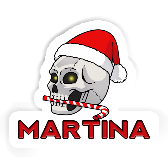 Martina Sticker Christmas Skull Laptop Image