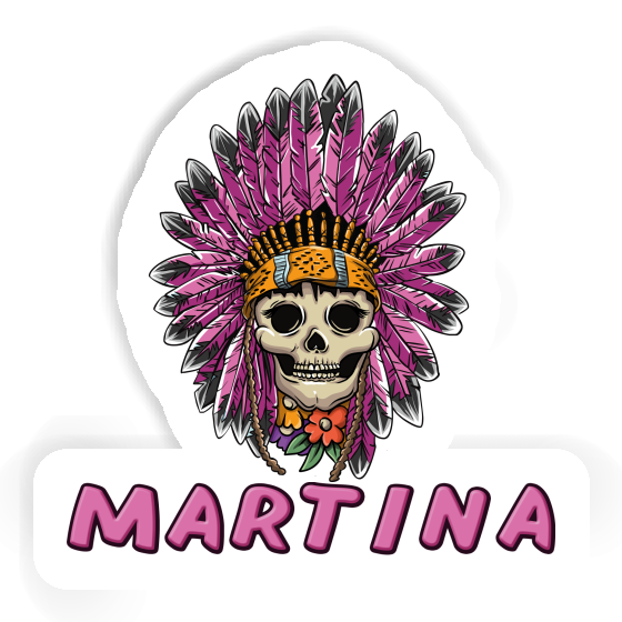 Sticker Martina Womens Skull Laptop Image