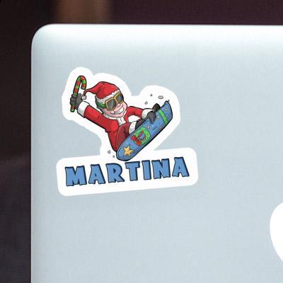 Sticker Martina Christmas Snowboarder Image