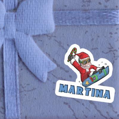 Sticker Martina Christmas Snowboarder Image