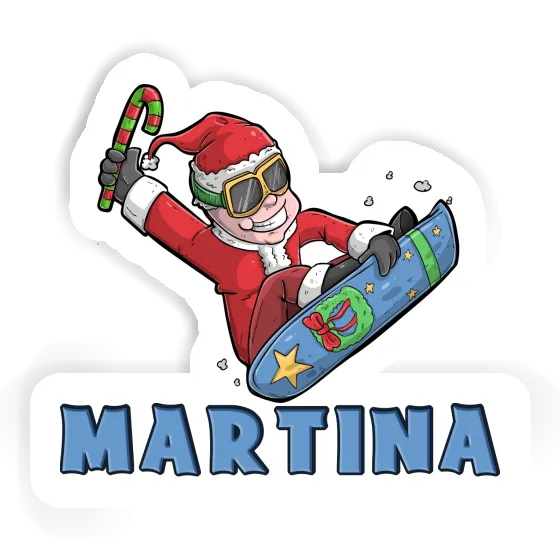 Sticker Martina Christmas Snowboarder Image