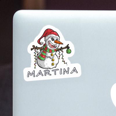 Aufkleber Schneemann Martina Laptop Image