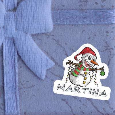 Aufkleber Schneemann Martina Image