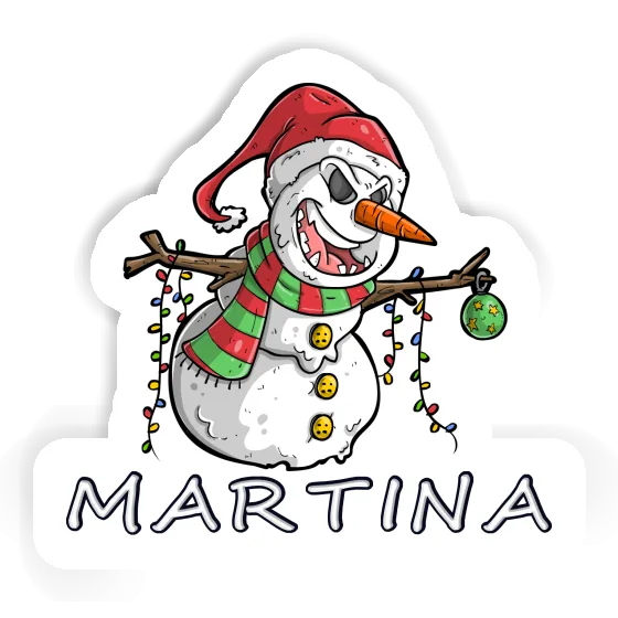 Aufkleber Schneemann Martina Image