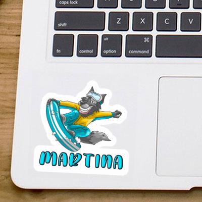 Sticker Snowboarder Martina Laptop Image