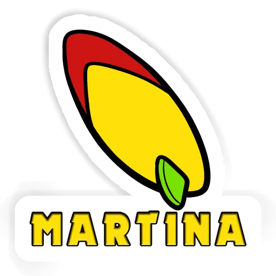 Martina Sticker Surfboard Notebook Image