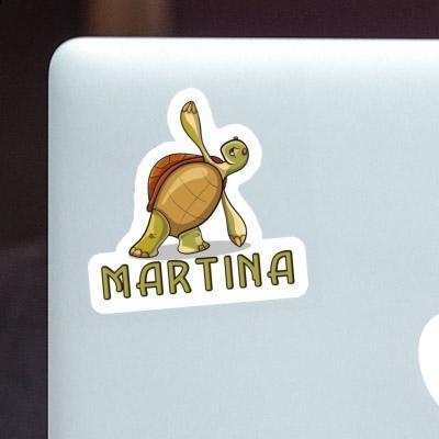 Martina Autocollant Tortue yoga Laptop Image