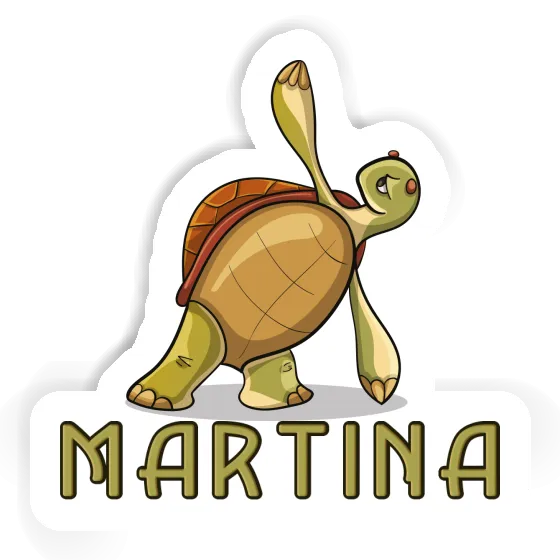 Yoga Turtle Sticker Martina Laptop Image