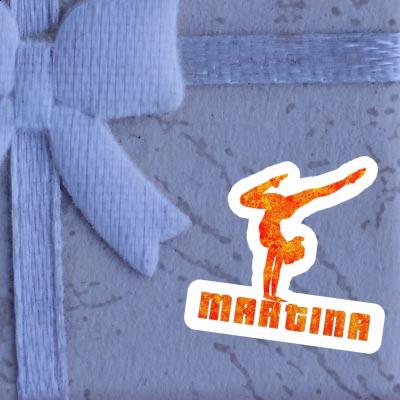 Martina Sticker Yoga Woman Laptop Image