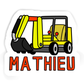 Sticker Mathieu Mini-Excavator Image