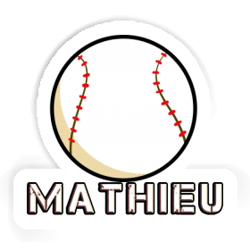 Mathieu Aufkleber Baseball Image