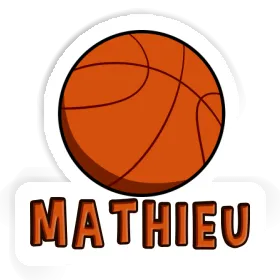 Mathieu Autocollant Ballon de basketball Image
