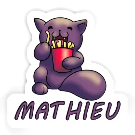 Sticker Mathieu Pommes-Katze Image