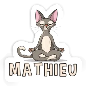 Mathieu Sticker Yoga-Katze Image