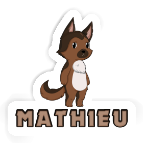 Mathieu Aufkleber Deutscher Schäferhund Image
