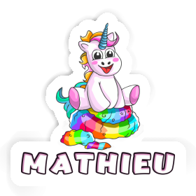 Bébé licorne Autocollant Mathieu Image