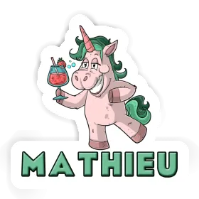Mathieu Autocollant Licorne festive Image