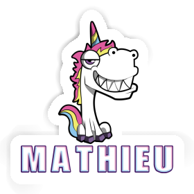 Mathieu Autocollant Licorne grinçante Image