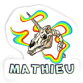 Crâne de licorne Autocollant Mathieu Image