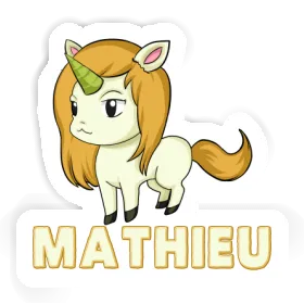 Mathieu Autocollant Licorne Image