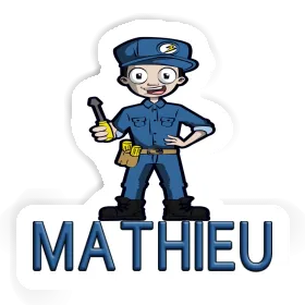 Mathieu Autocollant Électricien Image