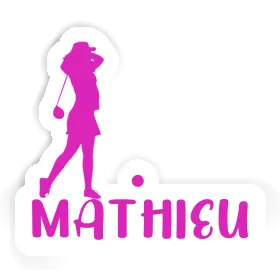 Mathieu Autocollant Golfeuse Image