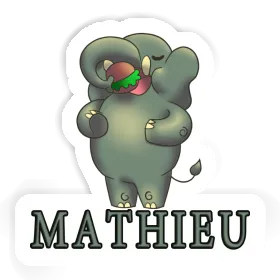 Sticker Elephant Mathieu Image