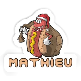 Weihnachts-Hotdog Sticker Mathieu Image