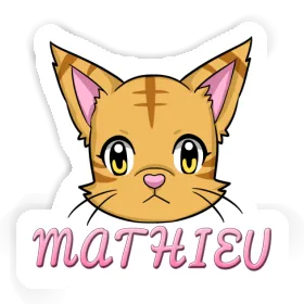 Tête de chat Autocollant Mathieu Image