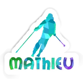 Skifahrerin Aufkleber Mathieu Image