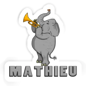 Autocollant Éléphant Mathieu Image