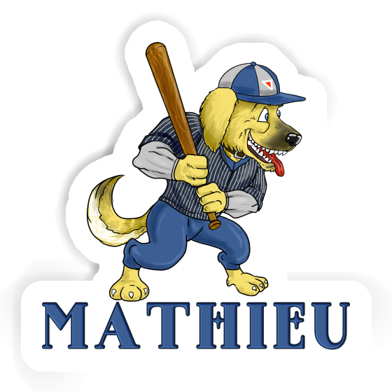 Baseball-Hund Sticker Mathieu Notebook Image