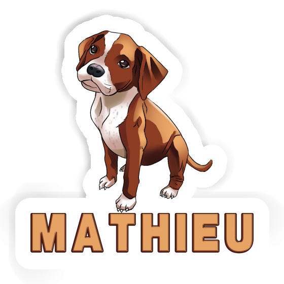 Sticker Mathieu Boxer Dog Laptop Image