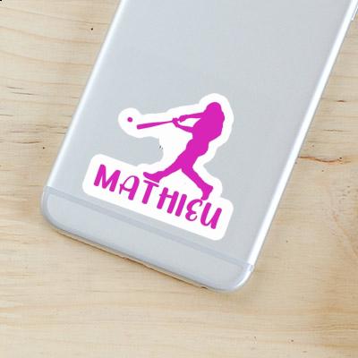 Sticker Mathieu Baseball Player Laptop Image