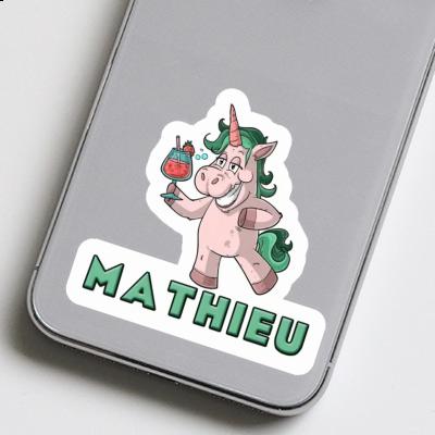 Mathieu Autocollant Licorne festive Image