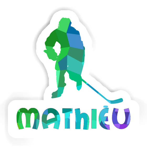 Joueur de hockey Autocollant Mathieu Notebook Image