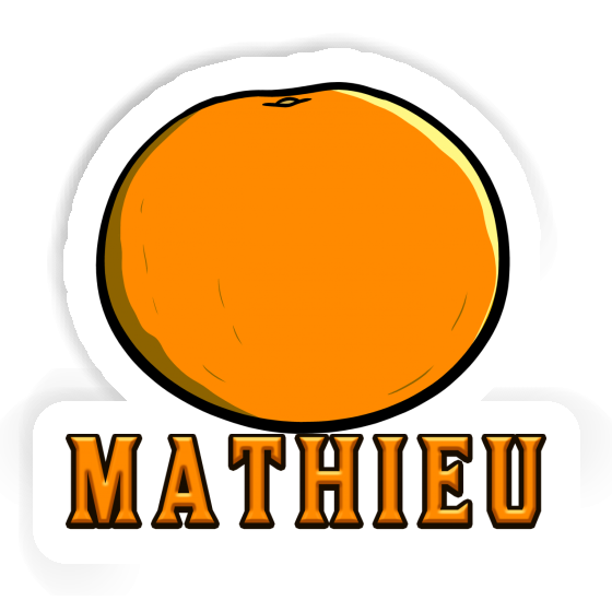 Orange Aufkleber Mathieu Image