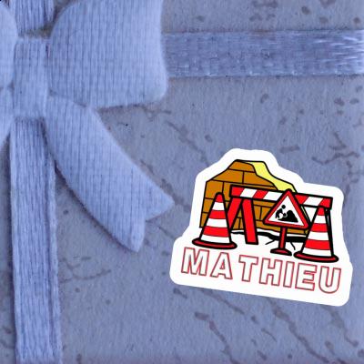 Sticker Road Construction Mathieu Sticker Road Construction Mathieu Image