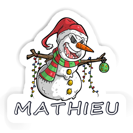 Mathieu Autocollant Bonhomme de neige Notebook Image