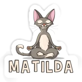 Yoga Cat Sticker Matilda Image