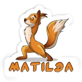 Matilda Sticker Yoga Squirrel Image