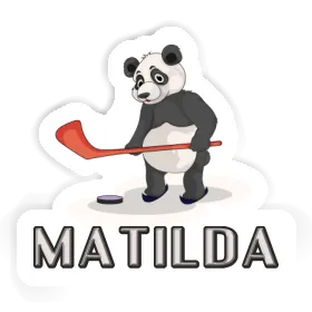 Ice Hockey Panda Sticker Matilda Image