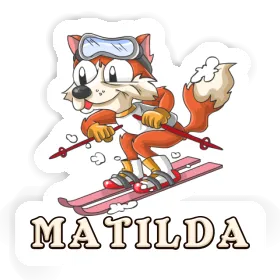 Sticker Matilda Skier Image