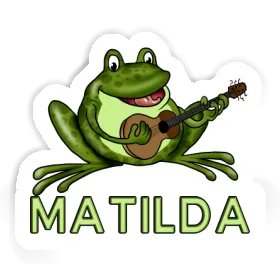 Sticker Matilda Guitar Frog Image