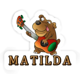 Matilda Sticker Guitar Dog Image