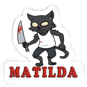 Matilda Sticker Psycho Cat Image